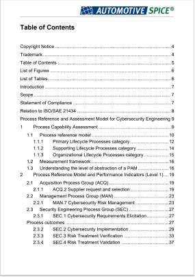 亚远景科技ASPICE(Automotive SPICE) for Cybersecurity Engineering